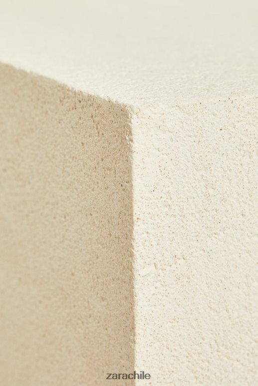 accesorios cl Zara unisexo mesa con acabado de cemento ostra blanca JJ06N41633