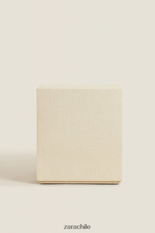 accesorios cl Zara unisexo mesa con acabado de cemento ostra blanca JJ06N41633
