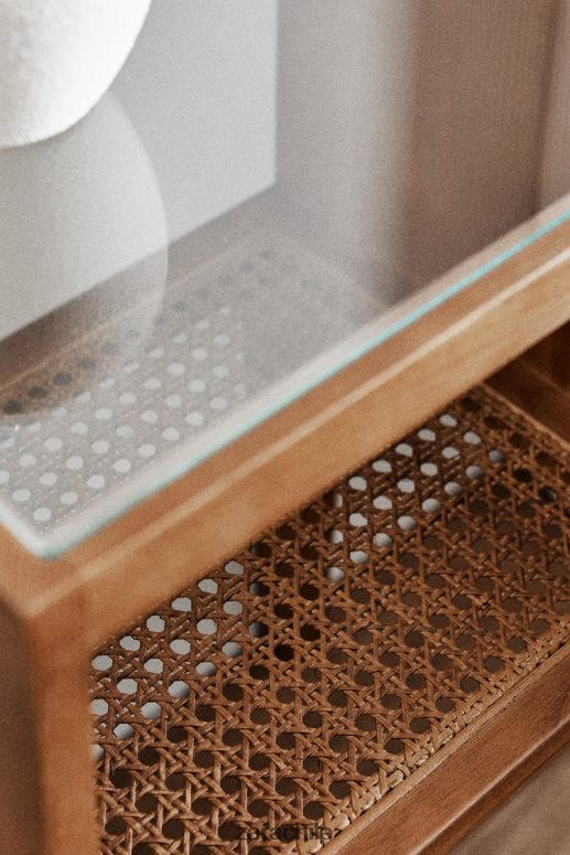 accesorios cl Zara unisexo mesita de noche de madera marrón JJ06N41630