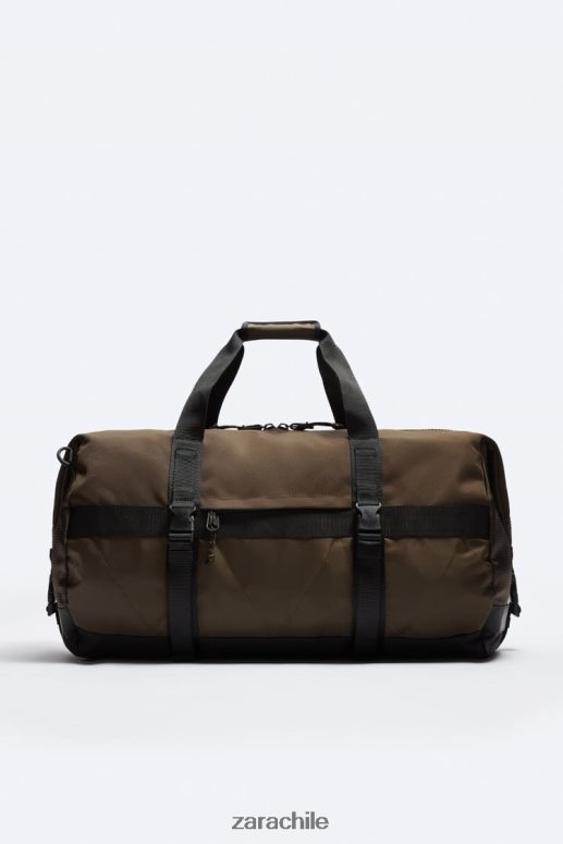 accesorios cl Zara hombres bolsa de bolos atlética marrón JJ06N41291