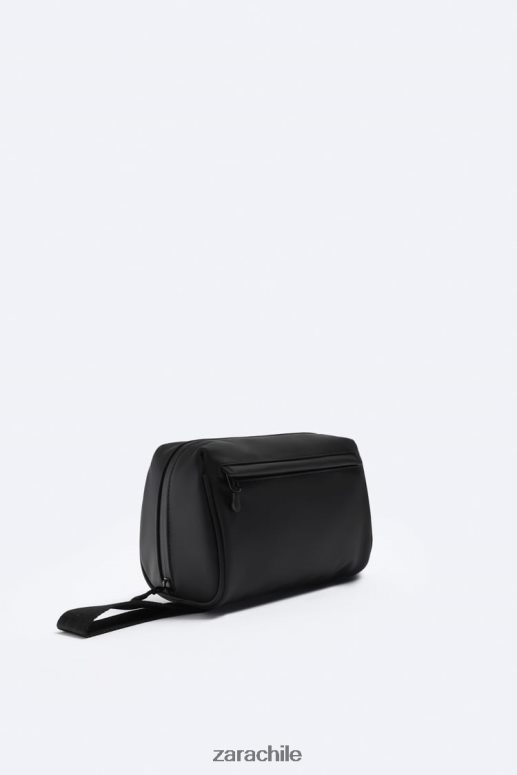 accesorios cl Zara hombres bolsa de lavado de goma negro JJ06N41323