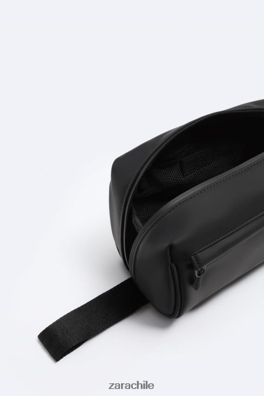 accesorios cl Zara hombres bolsa de lavado de goma negro JJ06N41323