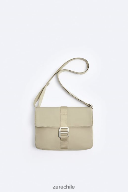 accesorios cl Zara hombres bolso bandolera de nailon blanco hueso JJ06N41301