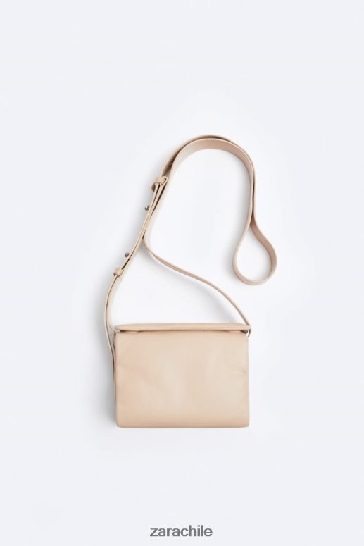 accesorios cl Zara hombres bolso bandolera de piel - edición limitada blanco hueso JJ06N41331