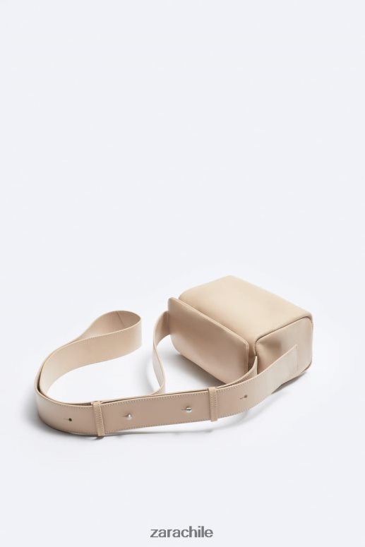 accesorios cl Zara hombres bolso bandolera de piel - edición limitada blanco hueso JJ06N41331