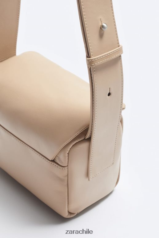 accesorios cl Zara hombres bolso bandolera de piel - edición limitada blanco hueso JJ06N41331