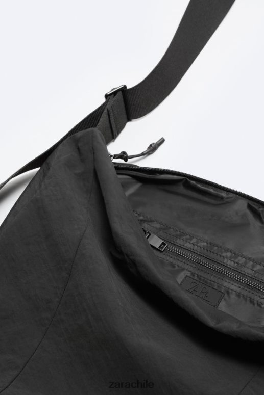 accesorios cl Zara hombres bolso bandolera suave xl negro JJ06N41292