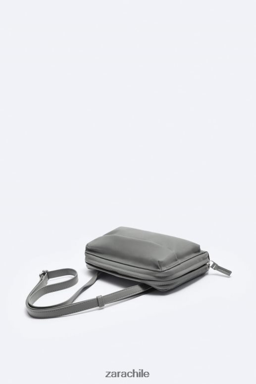 accesorios cl Zara hombres bolso tipo cartera tipo bandolera verde JJ06N41306