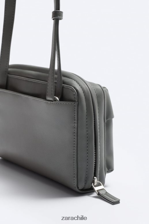 accesorios cl Zara hombres bolso tipo cartera tipo bandolera verde JJ06N41306