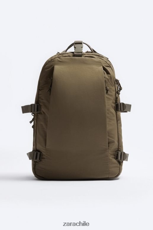 accesorios cl Zara hombres mochila multibolsillos marrón arena JJ06N41317