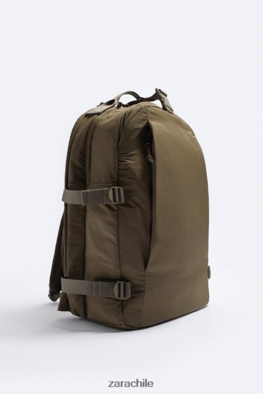 accesorios cl Zara hombres mochila multibolsillos marrón arena JJ06N41317