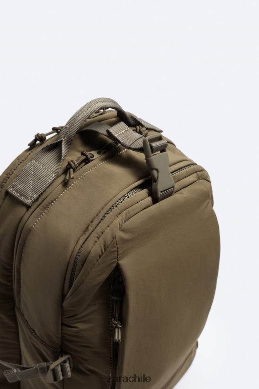 accesorios cl Zara hombres mochila multibolsillos marrón arena JJ06N41317