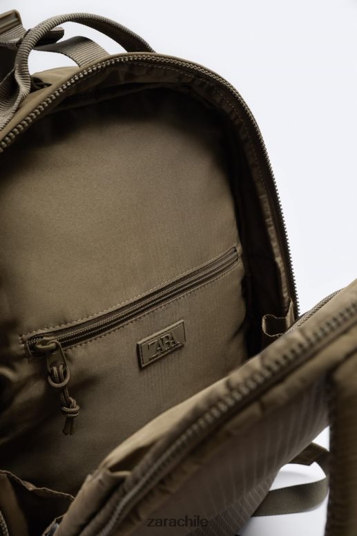 accesorios cl Zara hombres mochila multibolsillos marrón arena JJ06N41317