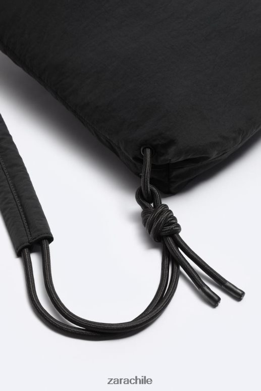 accesorios cl Zara hombres mochila suave negro JJ06N41314
