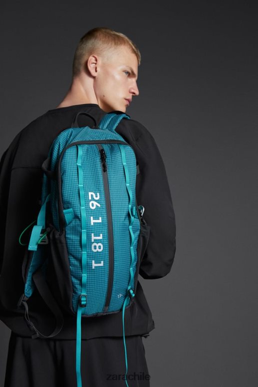 accesorios cl Zara hombres mochila tecnica azul JJ06N41280