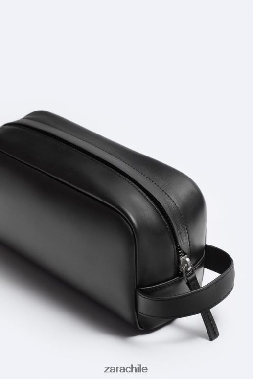 accesorios cl Zara hombres neceser de piel de napa negro JJ06N41284