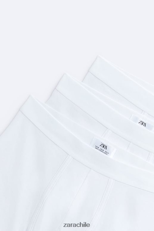 accesorios cl Zara hombres Pack de 3 boxers básicos. blanco JJ06N41421