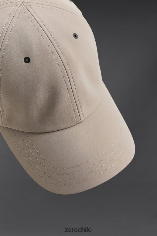 accesorios cl Zara hombres gorra de entrenamiento de béisbol visón JJ06N41405