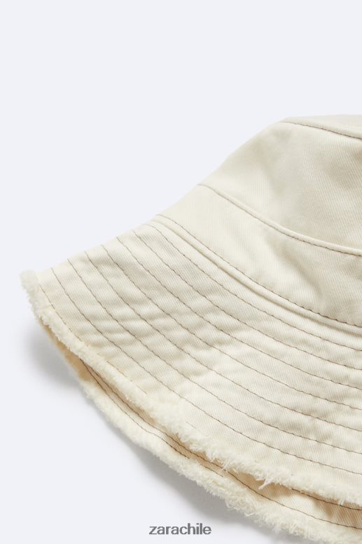 accesorios cl Zara hombres sombrero de pescador con costuras crudo JJ06N41445