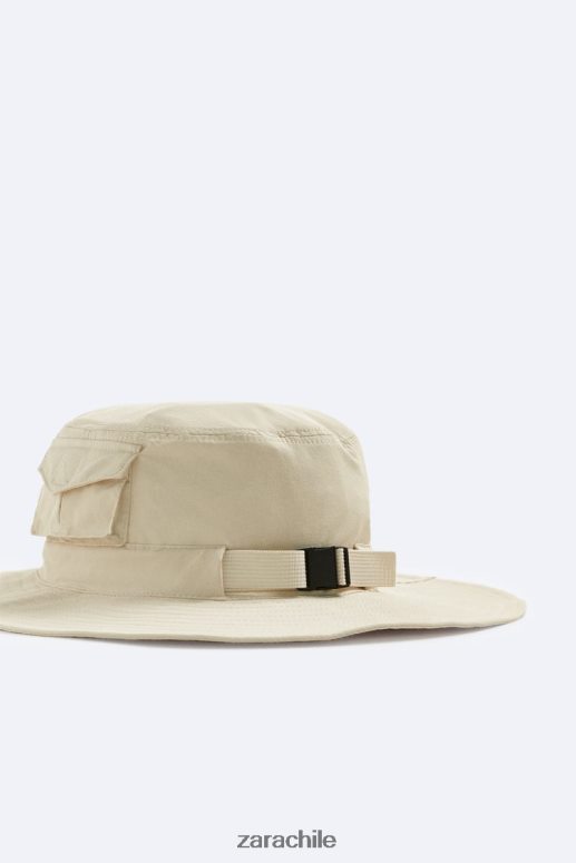 accesorios cl Zara hombres sombrero utilitario vainilla JJ06N41438