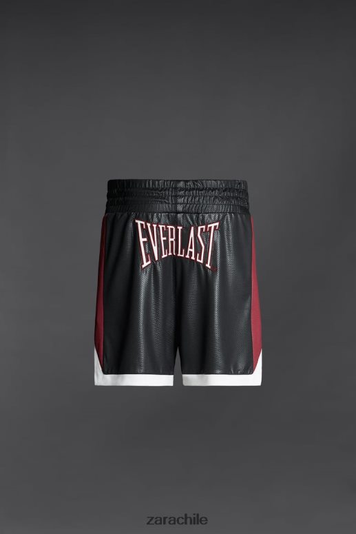 ropa cl Zara hombres pantalones cortos de boxeo everlast negro JJ06N41236