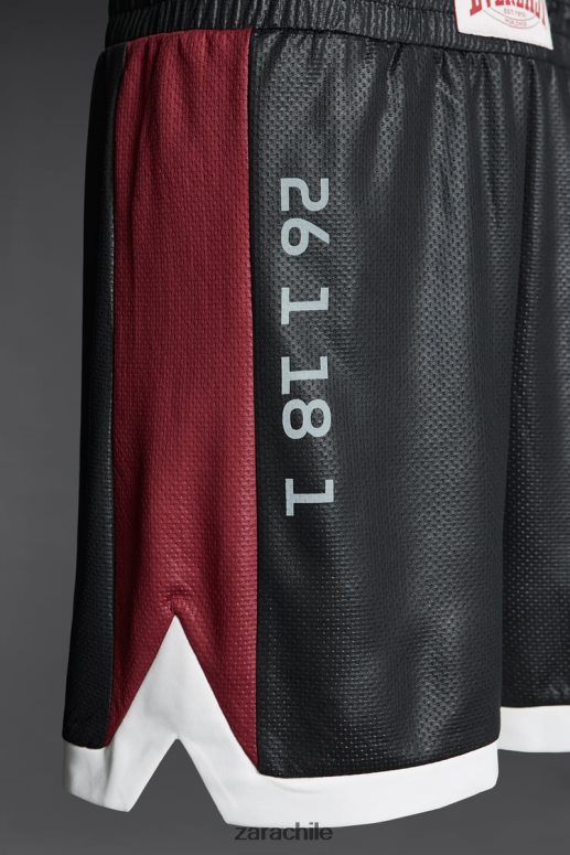 ropa cl Zara hombres pantalones cortos de boxeo everlast negro JJ06N41236