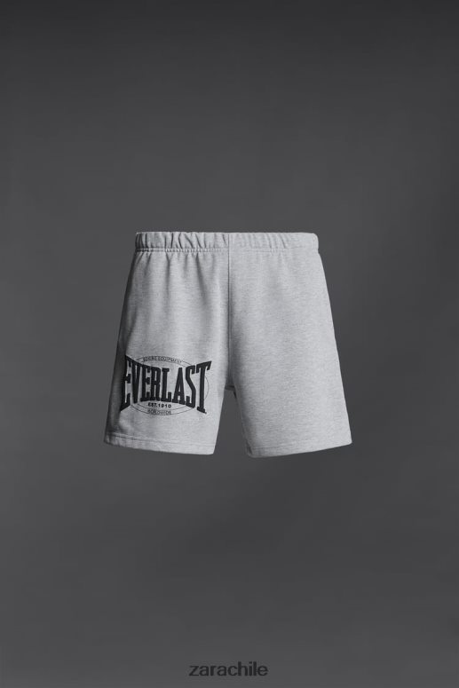 ropa cl Zara hombres pantalones cortos jogging everlast marga gris JJ06N41235