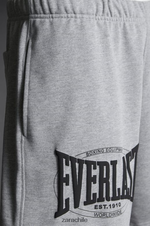 ropa cl Zara hombres pantalones cortos jogging everlast marga gris JJ06N41235