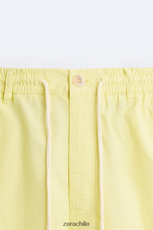 ropa cl Zara hombres pantalones de cintura jogging verde lima JJ06N4962