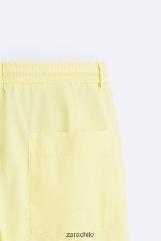 ropa cl Zara hombres pantalones de cintura jogging verde lima JJ06N4962