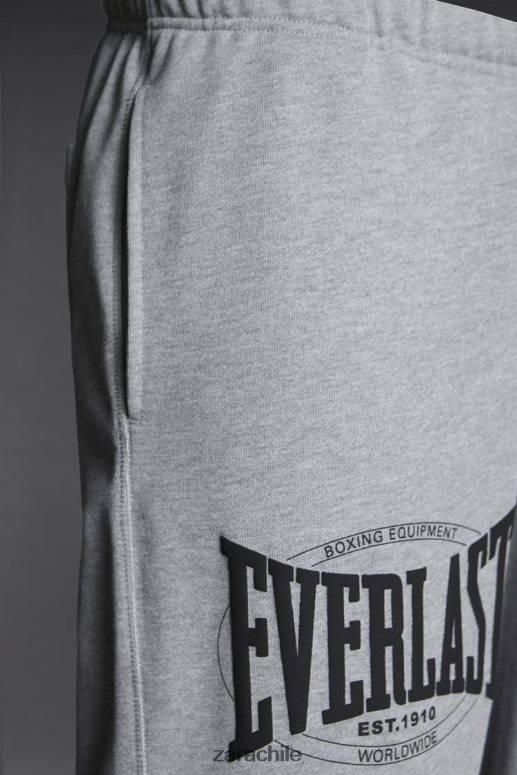 ropa cl Zara hombres pantalones de jogging everlast marga gris JJ06N4946