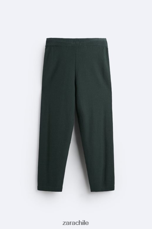 ropa cl Zara hombres pantalones jogging de punto verde JJ06N4958