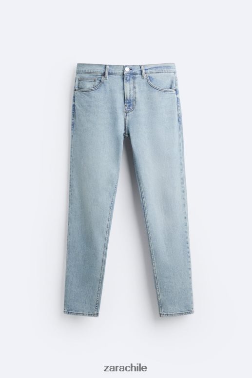ropa cl Zara hombres vaqueros ajustados azul claro JJ06N41094
