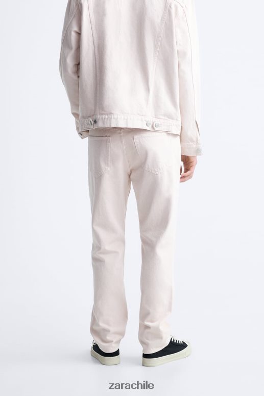 ropa cl Zara hombres vaqueros rectos 1995 rosa JJ06N41093
