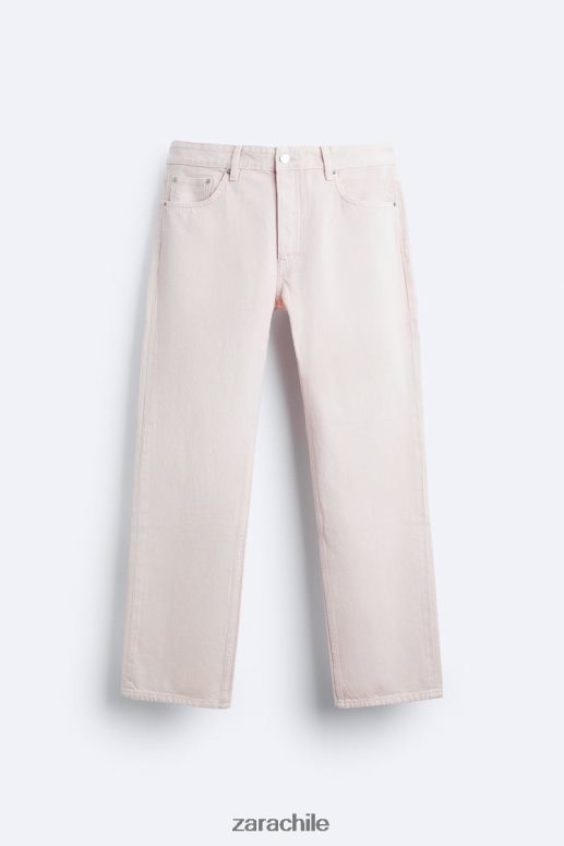 ropa cl Zara hombres vaqueros rectos 1995 rosa JJ06N41093