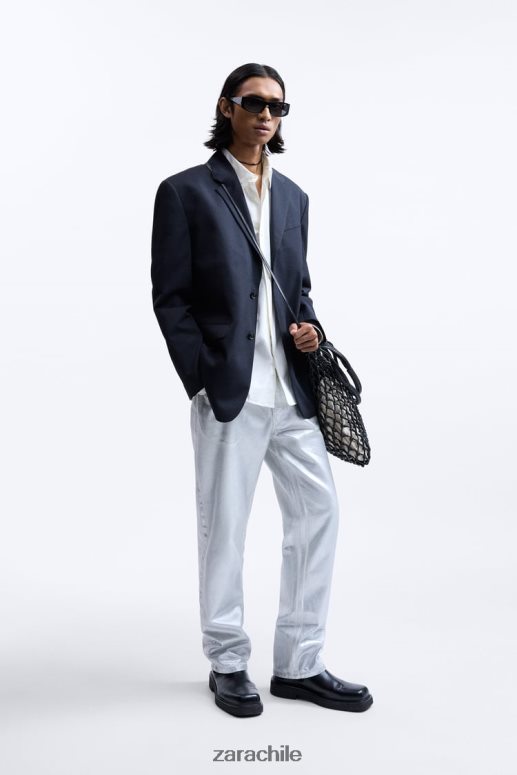 calzado cl Zara hombres Botas Chelsea de piel con punta cuadrada - Edición limitada negro JJ06N41262