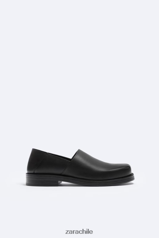 calzado cl Zara hombres mules de piel suave - edición limitada negro JJ06N41264