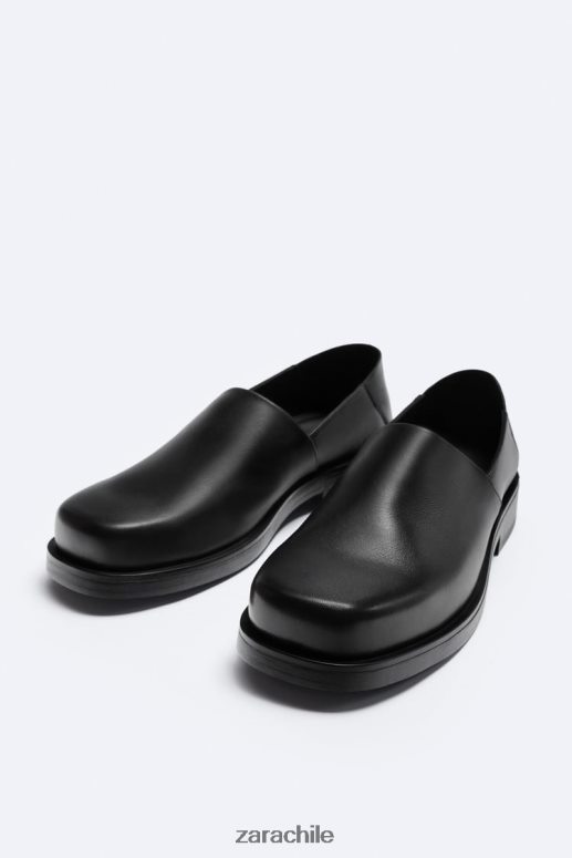 calzado cl Zara hombres mules de piel suave - edición limitada negro JJ06N41264