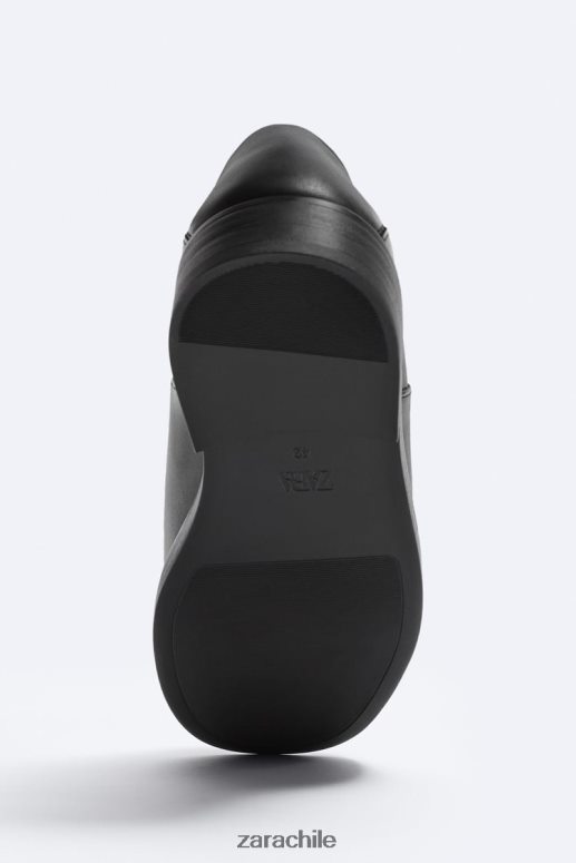 calzado cl Zara hombres mules de piel suave - edición limitada negro JJ06N41264