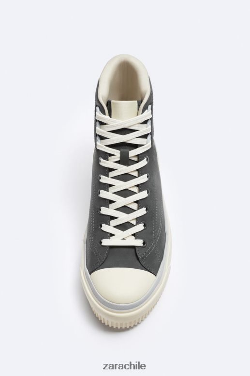 calzado cl Zara hombres zapatillas altas con suela gruesa multicolor JJ06N41255