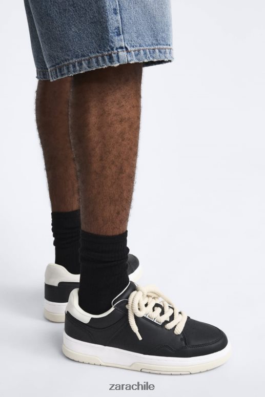 calzado cl Zara hombres zapatillas gruesas negro JJ06N41265