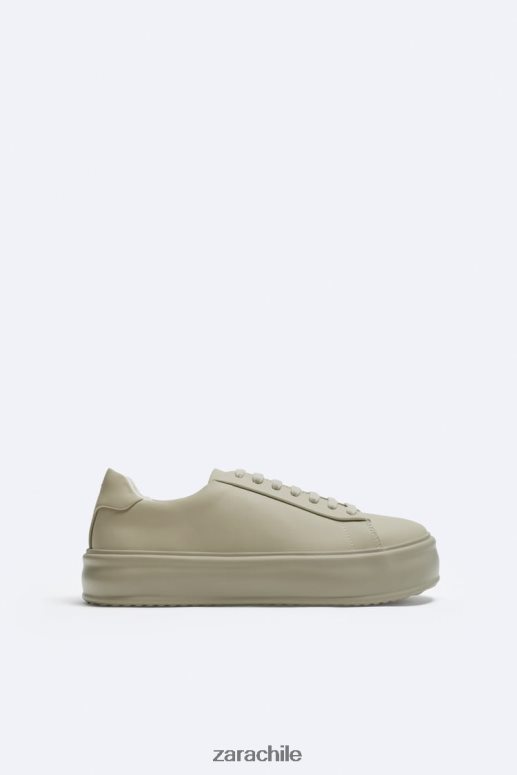 calzado cl Zara hombres zapatillas monocromáticas verde JJ06N41268