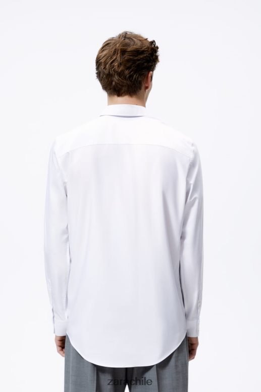 ropa cl Zara hombres camisa activa blanco JJ06N4999