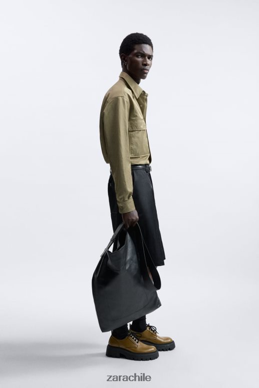 ropa cl Zara hombres camiseta técnica edición limitada verde oliva JJ06N41182