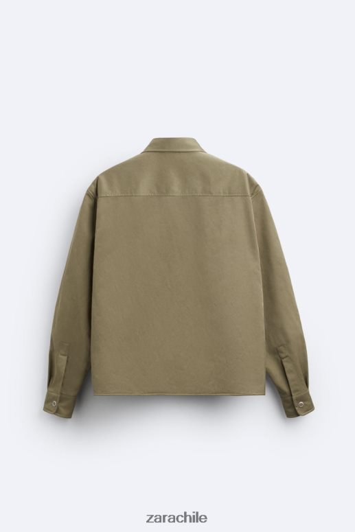 ropa cl Zara hombres camiseta técnica edición limitada verde oliva JJ06N41182