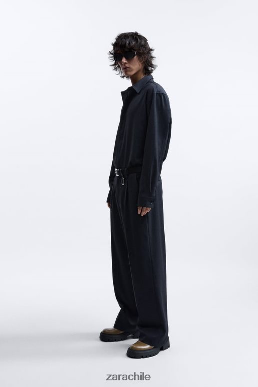 ropa cl Zara hombres sobrecamisa oversize edición limitada Azul marino JJ06N41188