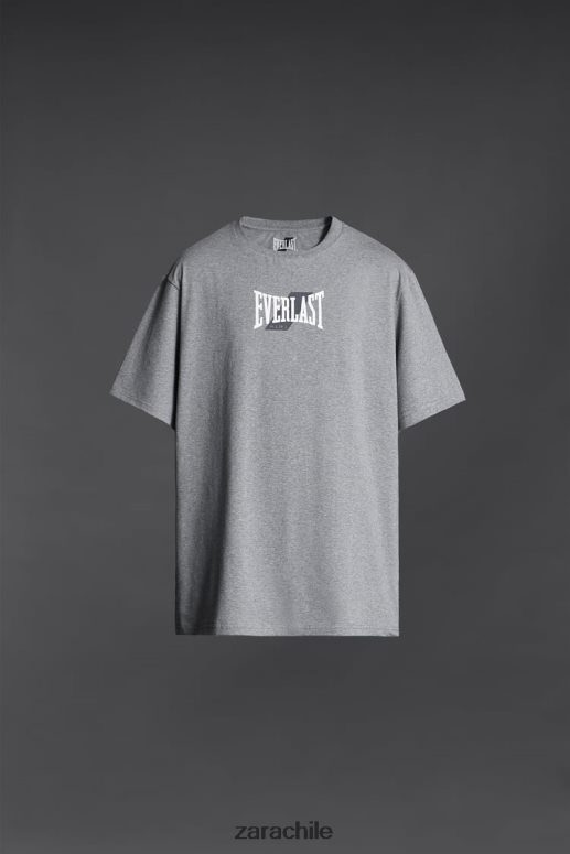 ropa cl Zara hombres camiseta de entrenamiento everlast marga gris JJ06N41196