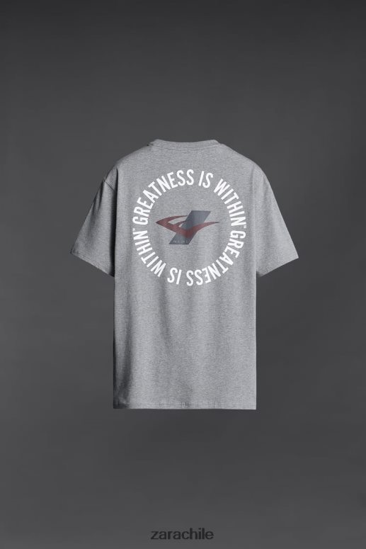 ropa cl Zara hombres camiseta de entrenamiento everlast marga gris JJ06N41196