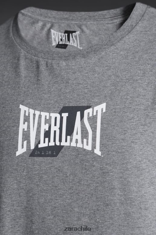 ropa cl Zara hombres camiseta de entrenamiento everlast marga gris JJ06N41196