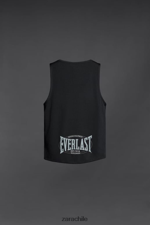 ropa cl Zara hombres camiseta sin mangas everlast negro JJ06N41197